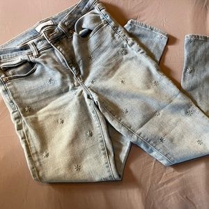 Loft Flower Embroidered Jeans